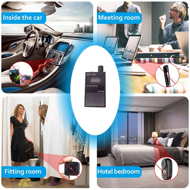 デイリーRF信号ファインダー、無線周波数検出器、ホテル、旅行、家庭用ポータブル盗聴器
