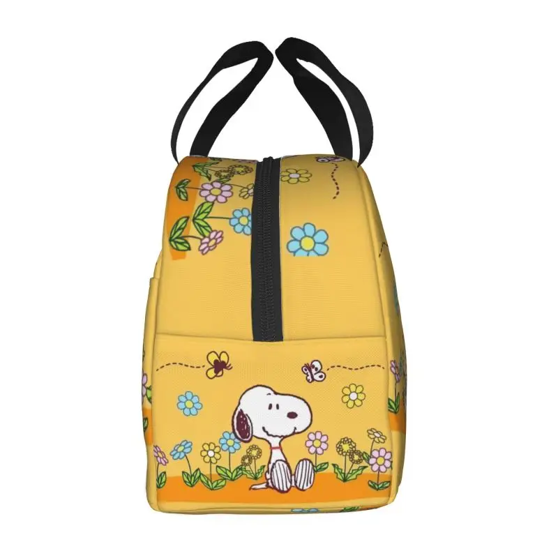 Custom Snoopy Disney Resuable Lunch Boxes Women Waterproof Movie Thermal Cooler Food Insulated Lunch Bag Kids School Children