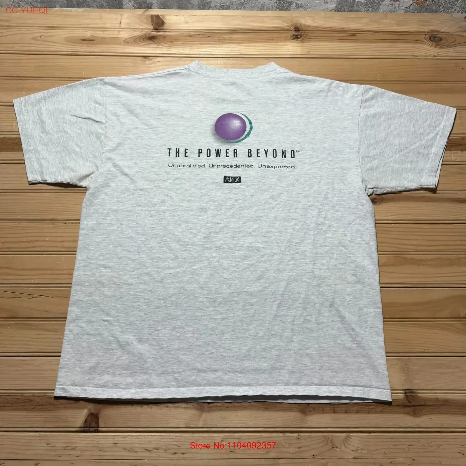 Vintage 90s We Do Everybody AMX The Power Beyond Promotional Tech T Shirt Size XL vintage Washed Top For Everyday Wear