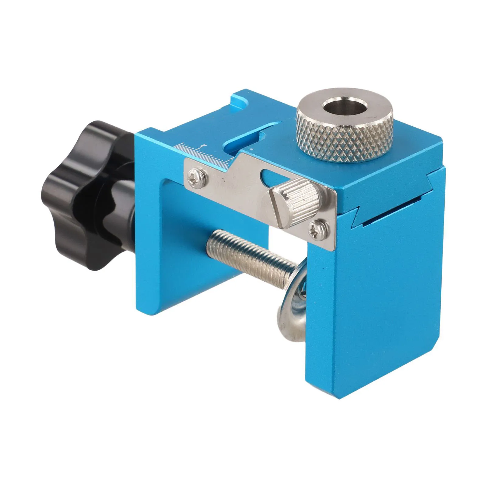 Aluminum Alloy Cabinet Door Installation Jig Adjustable Vertical Positioner Clamp Drilling Template Tool For Woodworking Furnitu