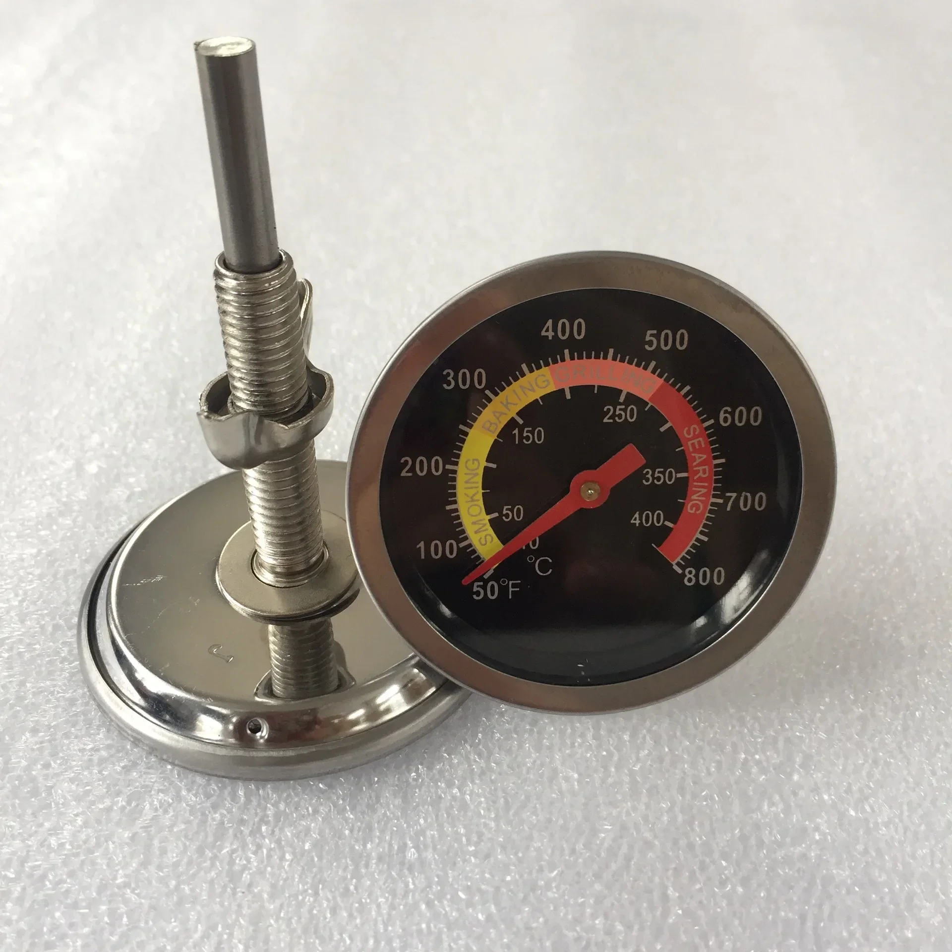 60mm Stainless Steel Pizza Oven Thermometer Baking Food Meat 10-400 Degrees Celsius Grill Barbecue Stove Thermograph