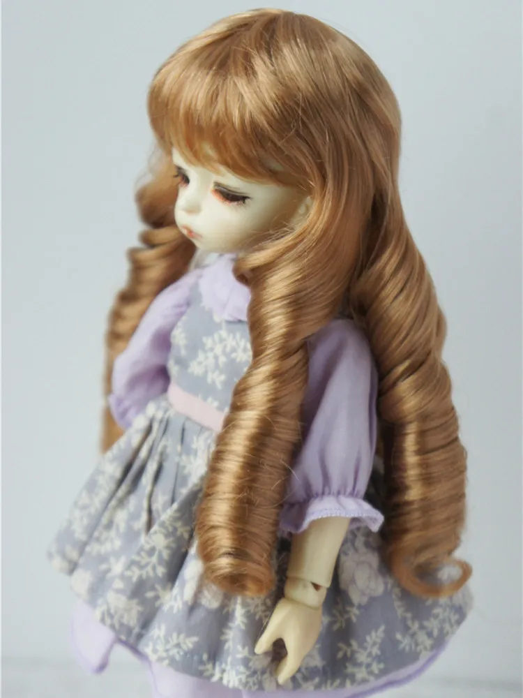 Toy Gift JD153 5-6inch  6-7inch 1/8 OB11 1/6 YOSD Roman Sausage Roll Synthetic Mohair BJD Wig Lati Yellow Doll Accessorie