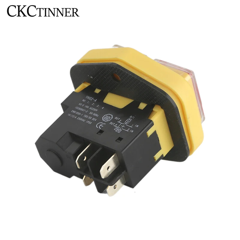 YH02 110V 220V Garden Tools Electromagnetic Starter Push Button Switches Machine Tool Equipment IP55 Waterproof Safety with 28A