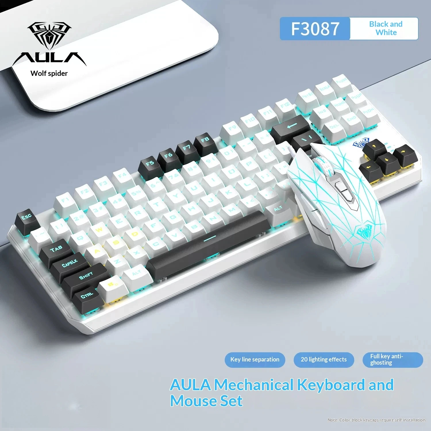 AULA F3087: 87-Key TKL Wired Mechanical Keyboard | RGB, Full Anti-Ghosting, Type-C, Ergonomic  Budget Gaming & Office King