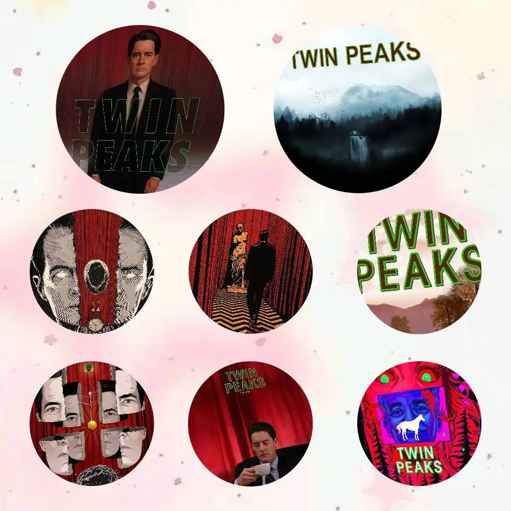 TV Drama Twin Peaks Cartoon Game Brooch Badge Bag Jacket Pins Jewelry Accessories Gifts