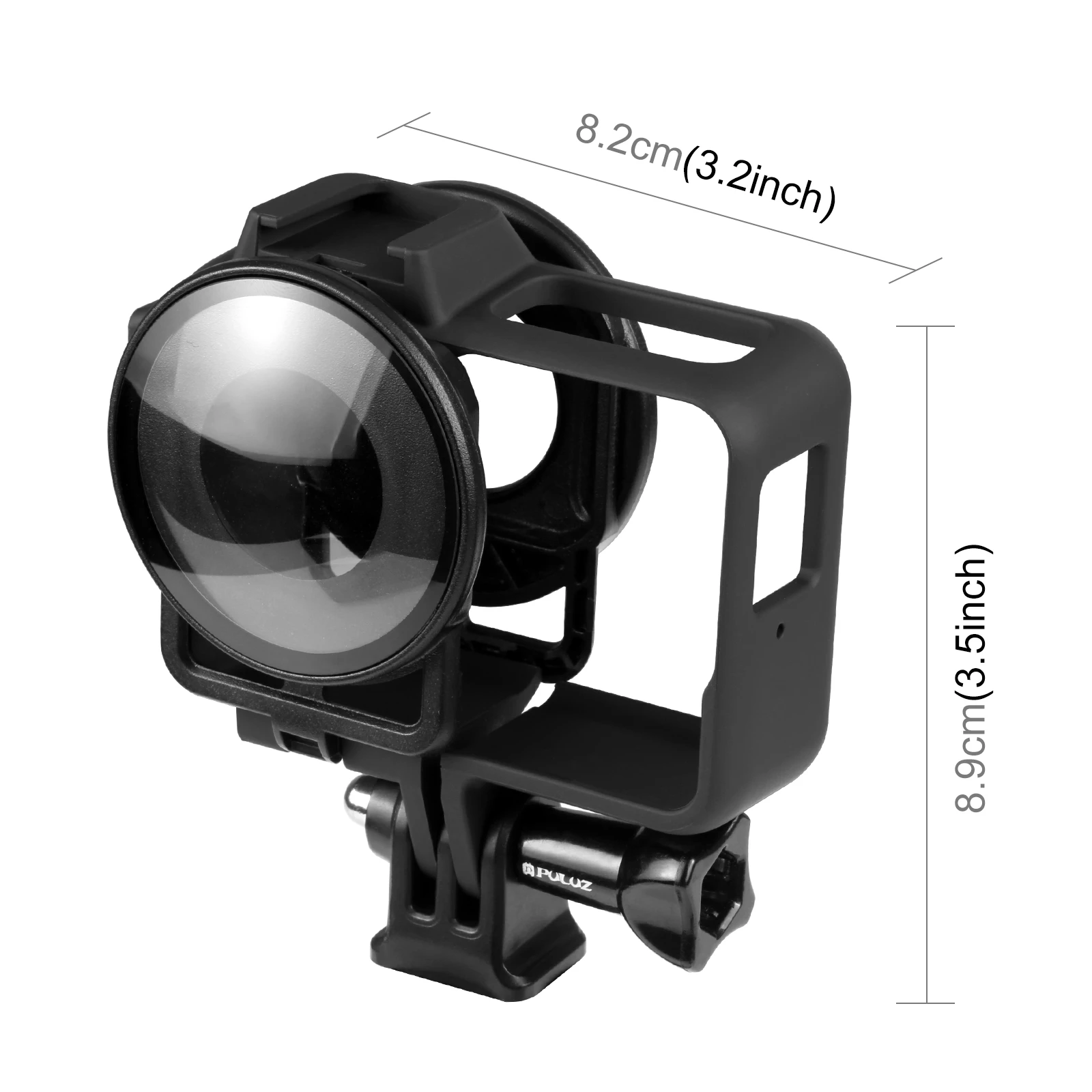 PULUZ Plastic Frame Case with Organic Tempered Glass Lens Guard for Insta360 One RS 360 Edition