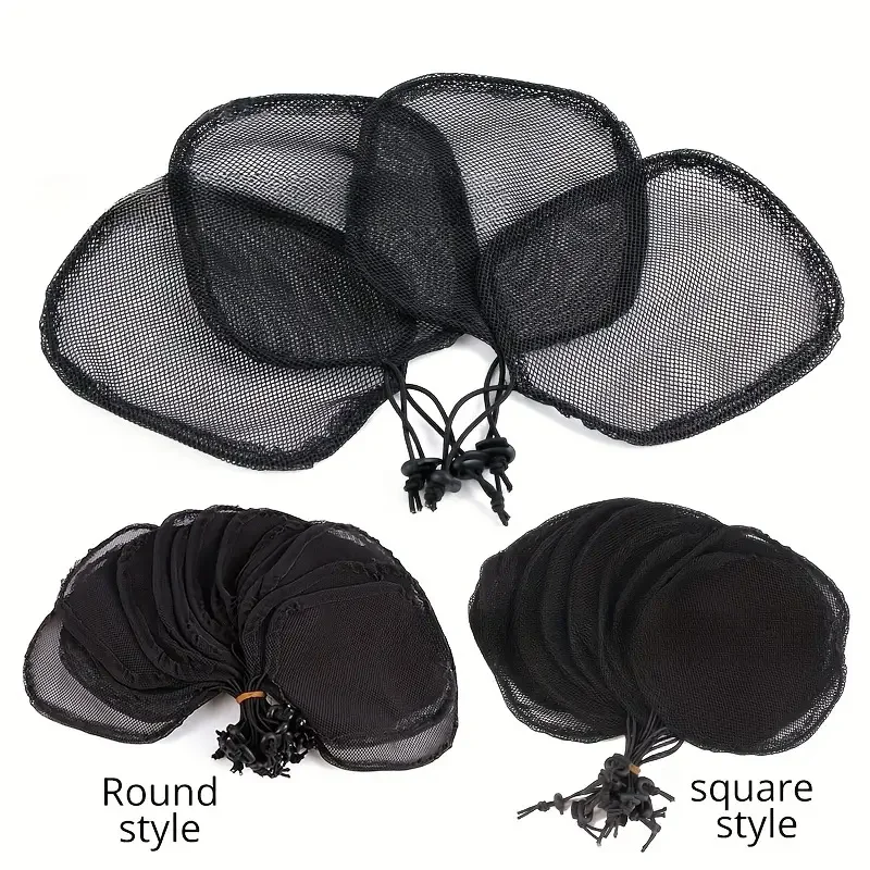 

Elastic Drawstring Hair Net Ponytail Base Female Curly Wavy Ponytail Net Cap Making Tool Wig Cap for Tying Ponytails
