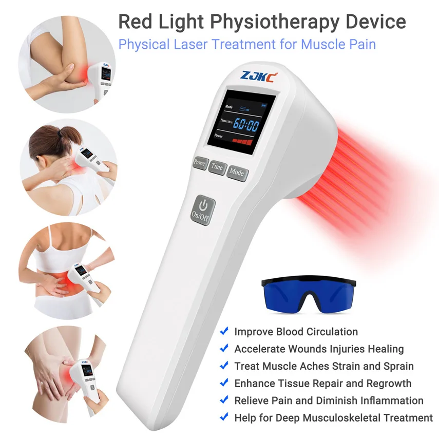 Handheld 880mW Photodynamic Light Therapy Device Cold Laser Low Level Laser Treatment for Acute And Chronic Pain 650nm 808nm