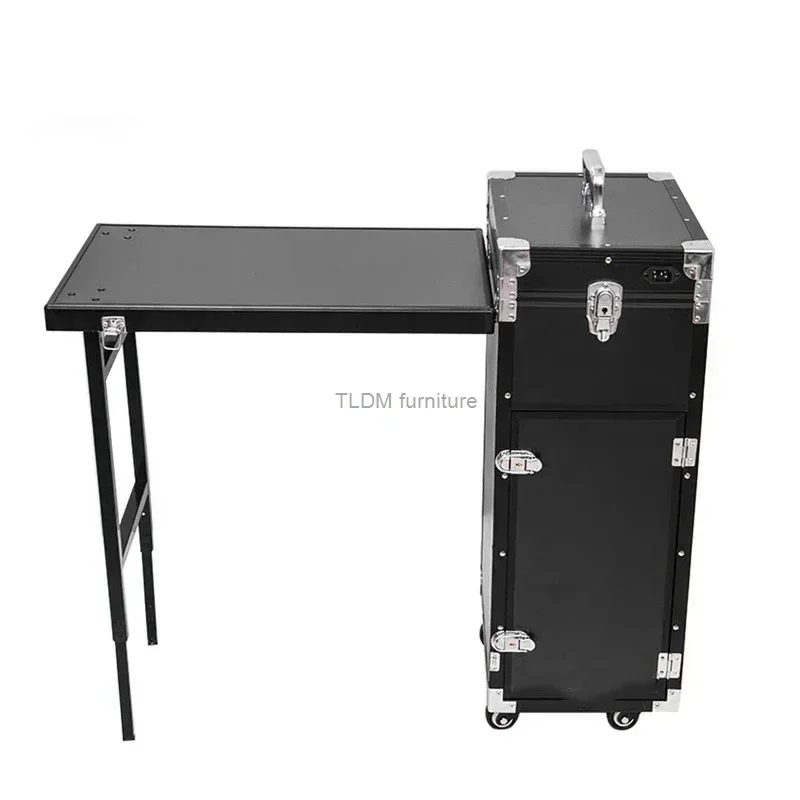 Multifunctional portable makeup artist manicure foldable trolley case,mobile workbench, stall table salon furniture  Nail Tables