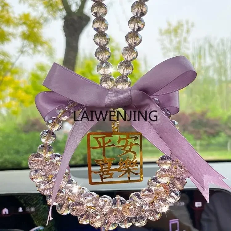 HLZ car crystal pendant rearview mirror Ping An Joy car pendant high-end pendant