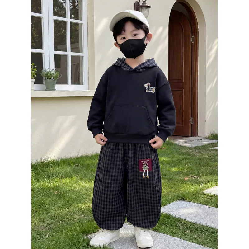 

Boys Spring and Autumn Set 2026 New Children's Foreign Style Baby Spring Clothing Casual Spring Sweater Two-piece Set