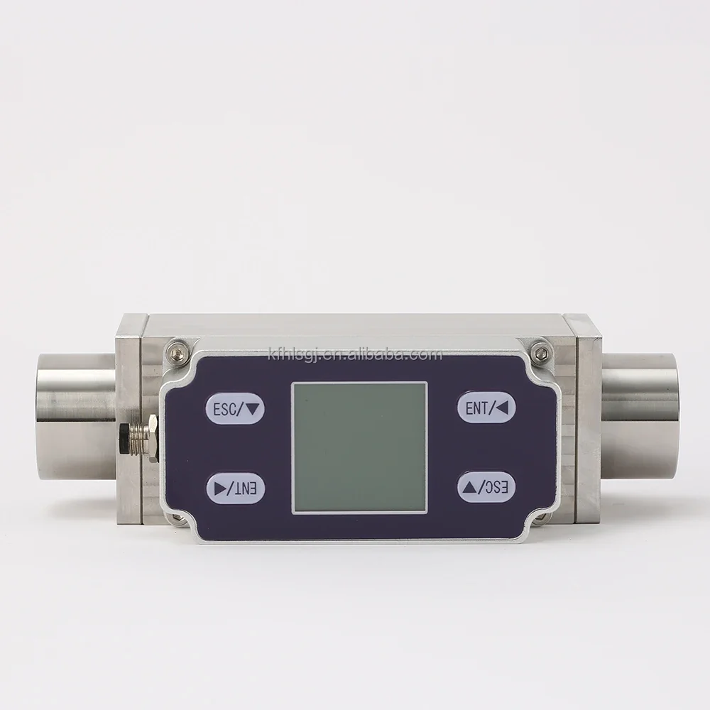 KL-HJ-F003 Series Ozone flowmeter natural gas micro c4h8 co2 DN15 digital micro thermal gas mass flow meter manufacturer