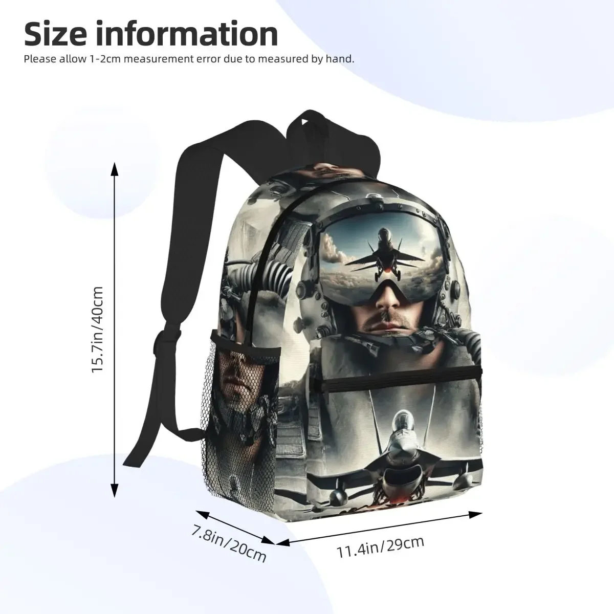 Modern Tom Cruise Movie Top Gun Maverick Student Backpack School Bag Hiking Travel Daypack for Boys Girls Bookbag Shoulder Bags
