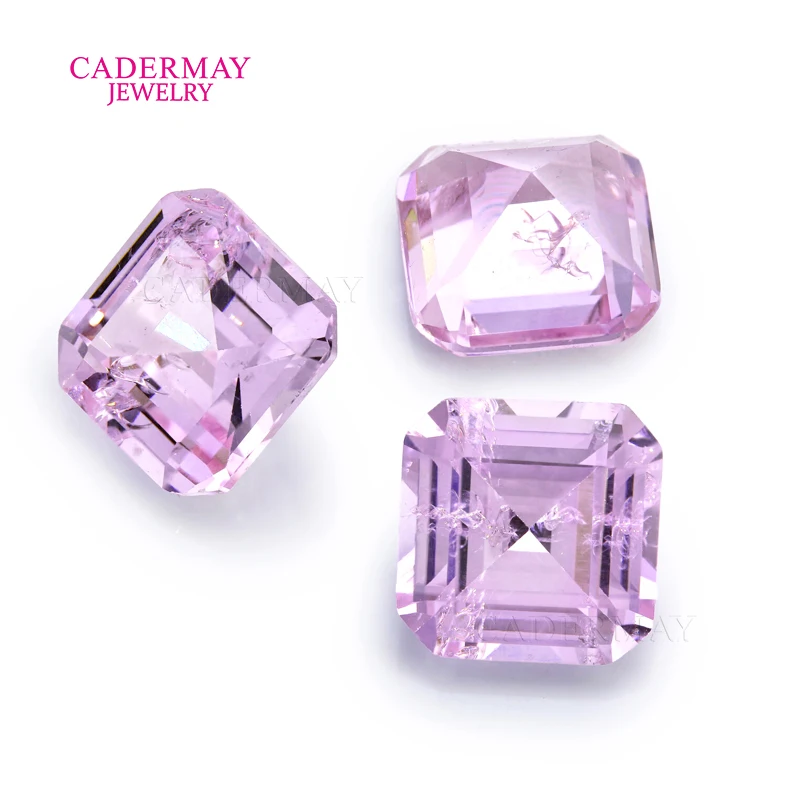 

Лавандовый Фиолетовый Yttrium Алюминий Гранат Включения Драгоценные Камни 8 мм 3ct Asscher Cut Синтетический Фиолетовый YAG Свободный Для Изготовления Ювелирных Изделий