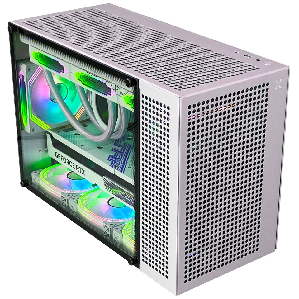 ZZEW/ZZAW C4P Full Aluminum MATX Computer Case Fits ATX Power