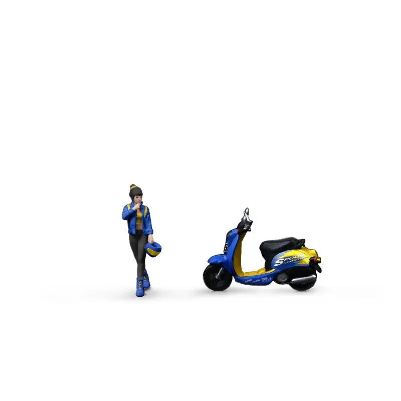 

1:64 Vintage Scooter SPOON Series Simulation Model