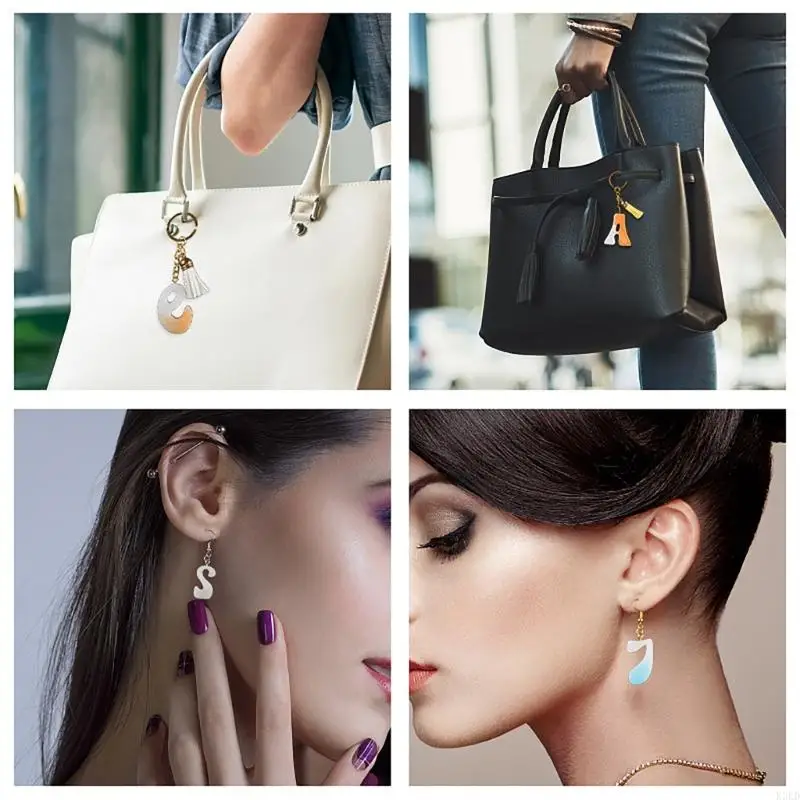 Anting -anting gantungan gantung resin k3kd diy nomor alfabet casting cetakan perhiasan membuat alat untuk membuat ornamen