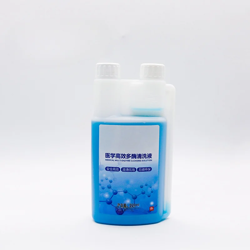 Dental multi enzyme cleaning solution for oral instruments, concentrated low foaming lubrication and rust removal