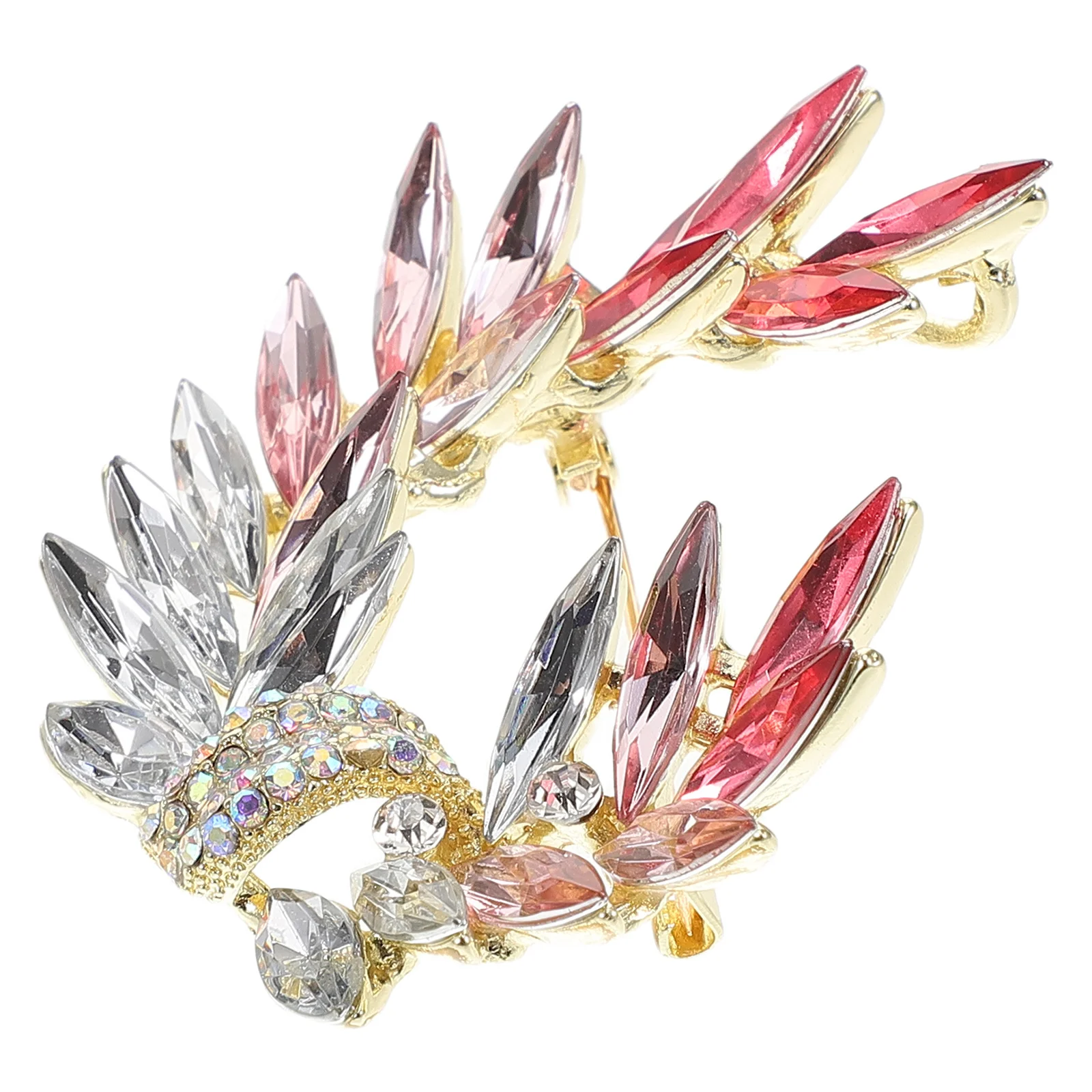 

Glass Crystal Wheat Ear Brooch Pin Exquisite Metal Lapel Jewelry for Wedding Business Party Formal Attire Glass Crystal Brooch