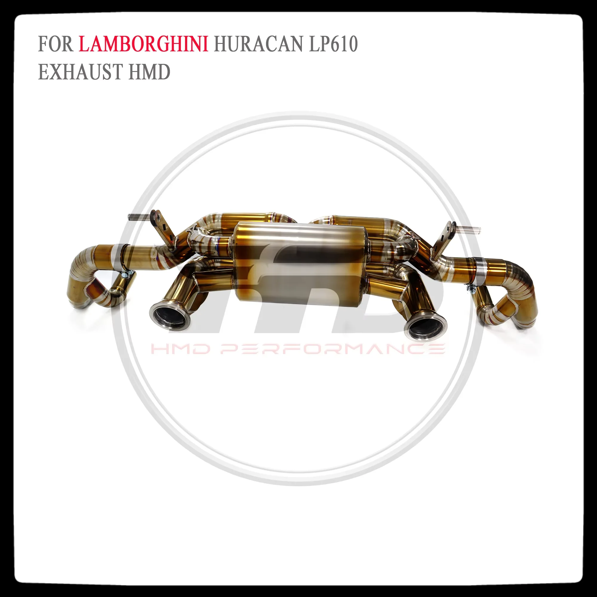 HMD Titanium Exhaust System Performance Catback for Lamborghini Huracan LP580 LP600 LP610 5.2L With Valve With Ti Dual Tips