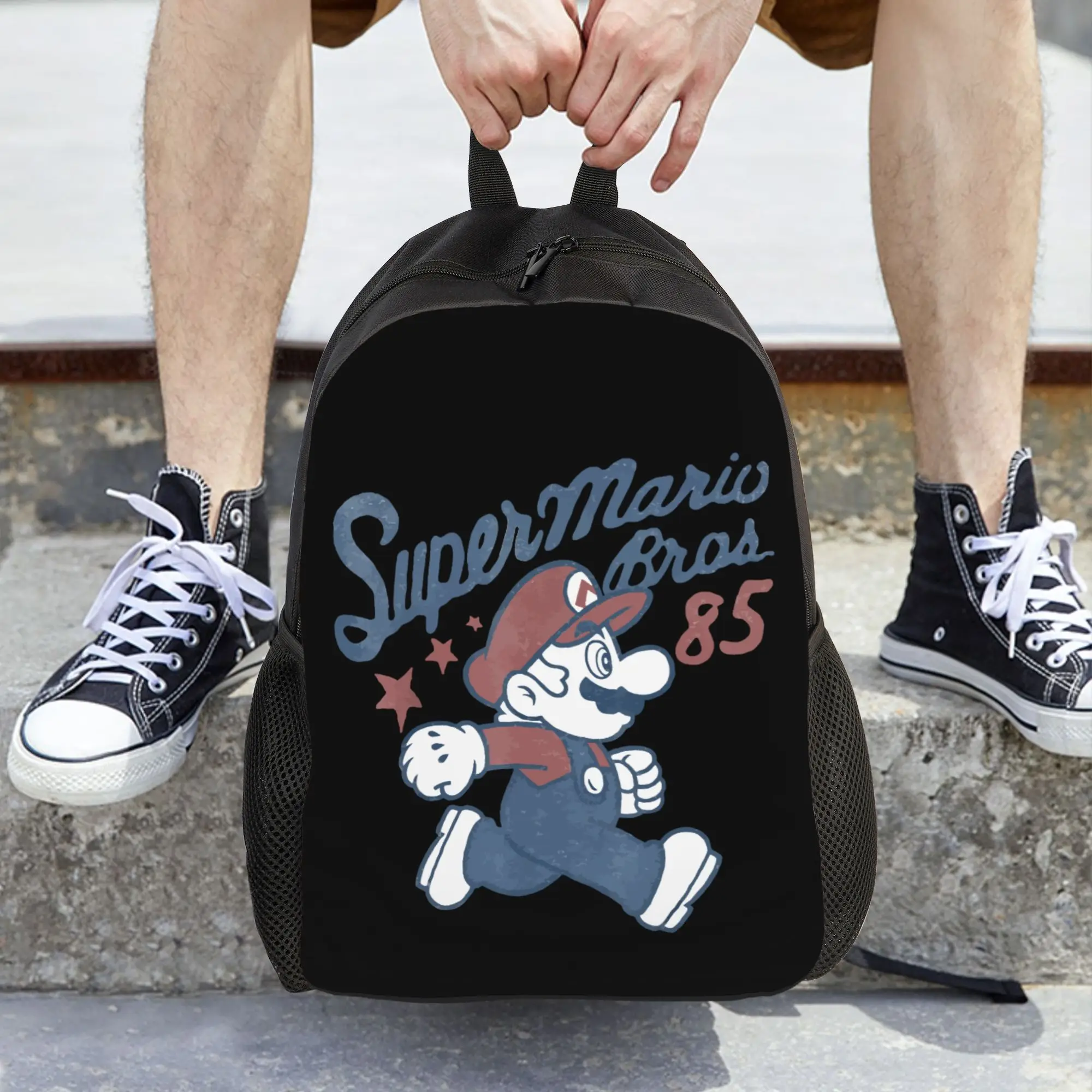 Mochila de dibujos animados de Super Marios para mujer, bolso escolar a la moda para estudiantes, mochila para ordenador, bolso de hombro de viaje para adolescentes