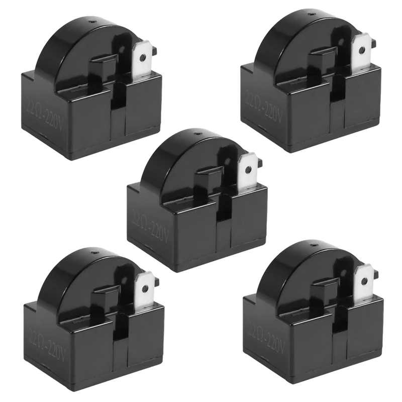 5X Plastic Case 22 Ohm 2 Pins PTC Starter Relay For Refrigerator