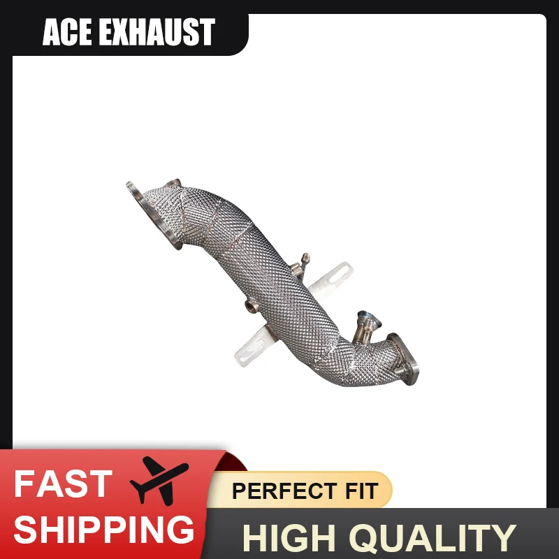 

Exhaust Systems Catted/Catless Downpipe With Heat Shield For Alfa Romeo Giulia Stelvio 2.0T High Quality SUS304 Exhaust Pipe