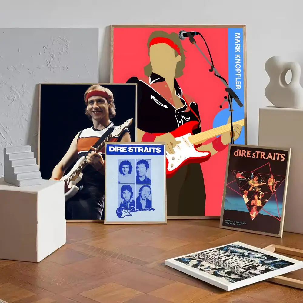 Rock Music Dire Straits Band Poster Gift with prints Home bedroom living room decoration promotion and display