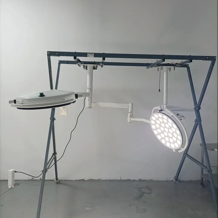 VET Medical Equipment Wall Bracket Surgical Room Led Light Double Dome Operation Ceiling Operating Lamp