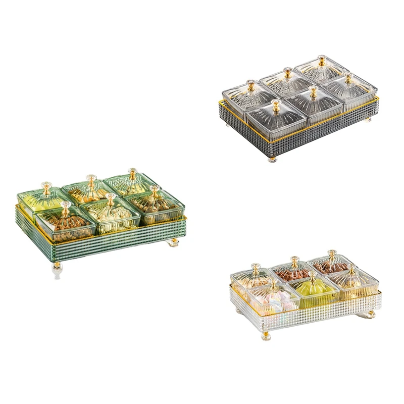 Piring permen cahaya kotak buah nampan makanan segar plastik piring buah kering rumah tangga gaya Ins piring permen, B