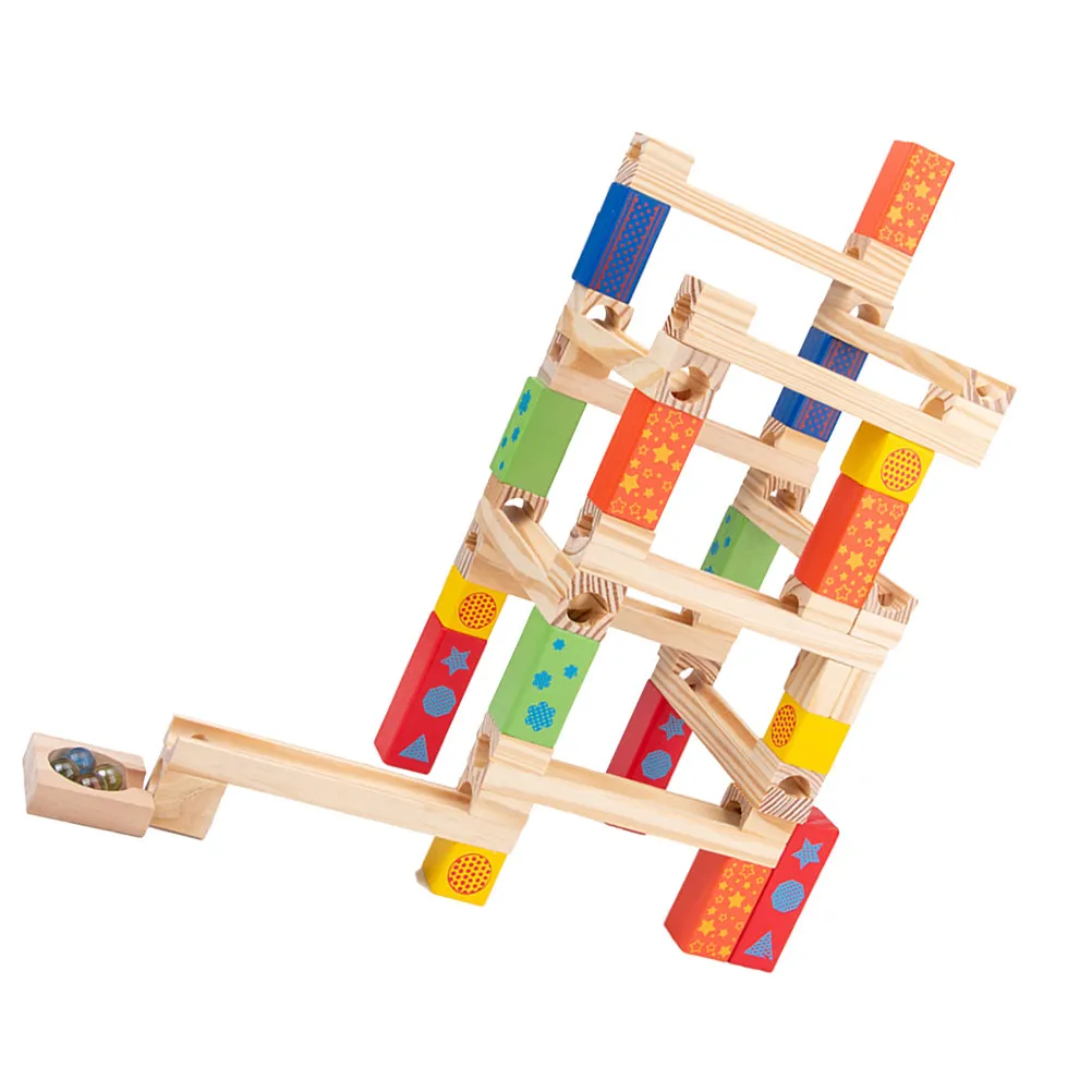 

1Pcs Blocks Wooden Educational Colorful Building Puzzle for Children Hand Eye Coordination Wooden Balance Blocks