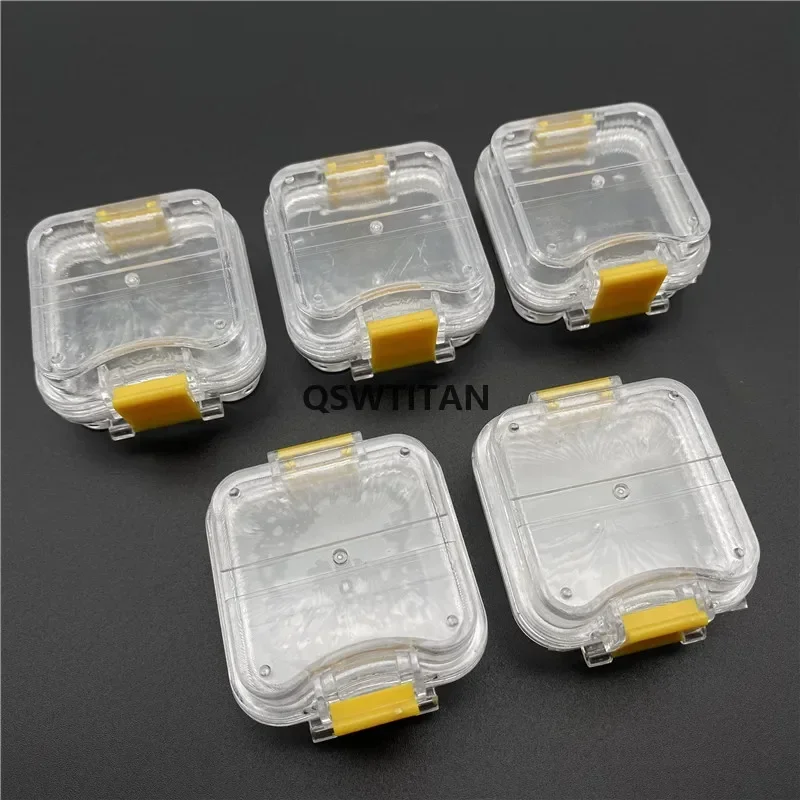 New dental lab supply 50pcs Plastic denture Tooth Box with Film High Quality Denture Storage Box Membrane Tooth Box