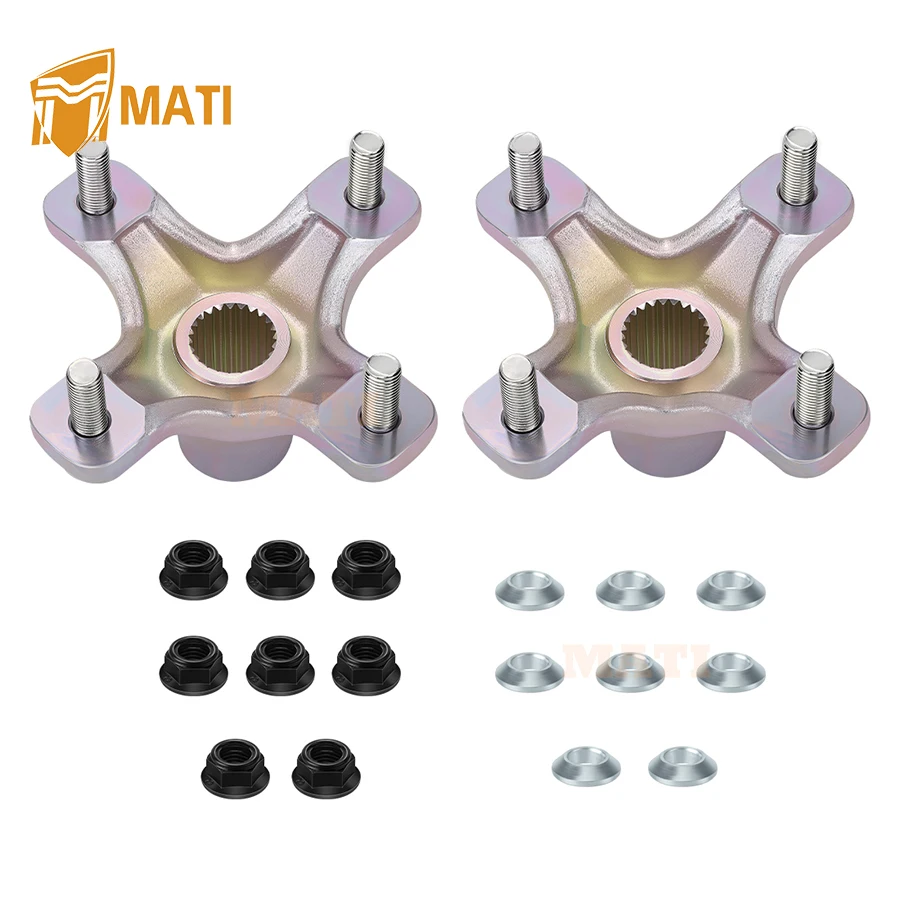 2PCS Rear Wheel Hubs & Flange Lug Nuts for Honda TRX250X TRX450R TRX450ER TRX400X TRX300X Sportrax TRX250EX TRX300EX TRX400EX