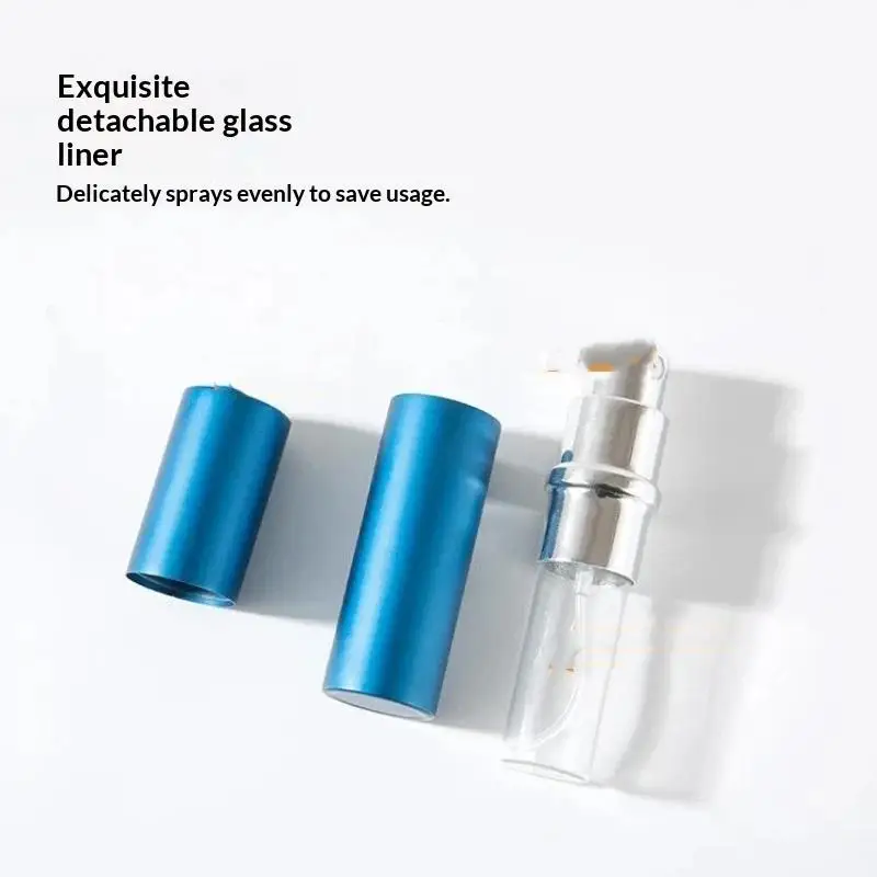 Nachfüllbarer 5ML Aluminium-Parfümzerstäuber, auslaufsicheres Design, mehrere Farboptionen für Reisen, tägliche Ausflüge, Geschäftsreisen. – Detail 7