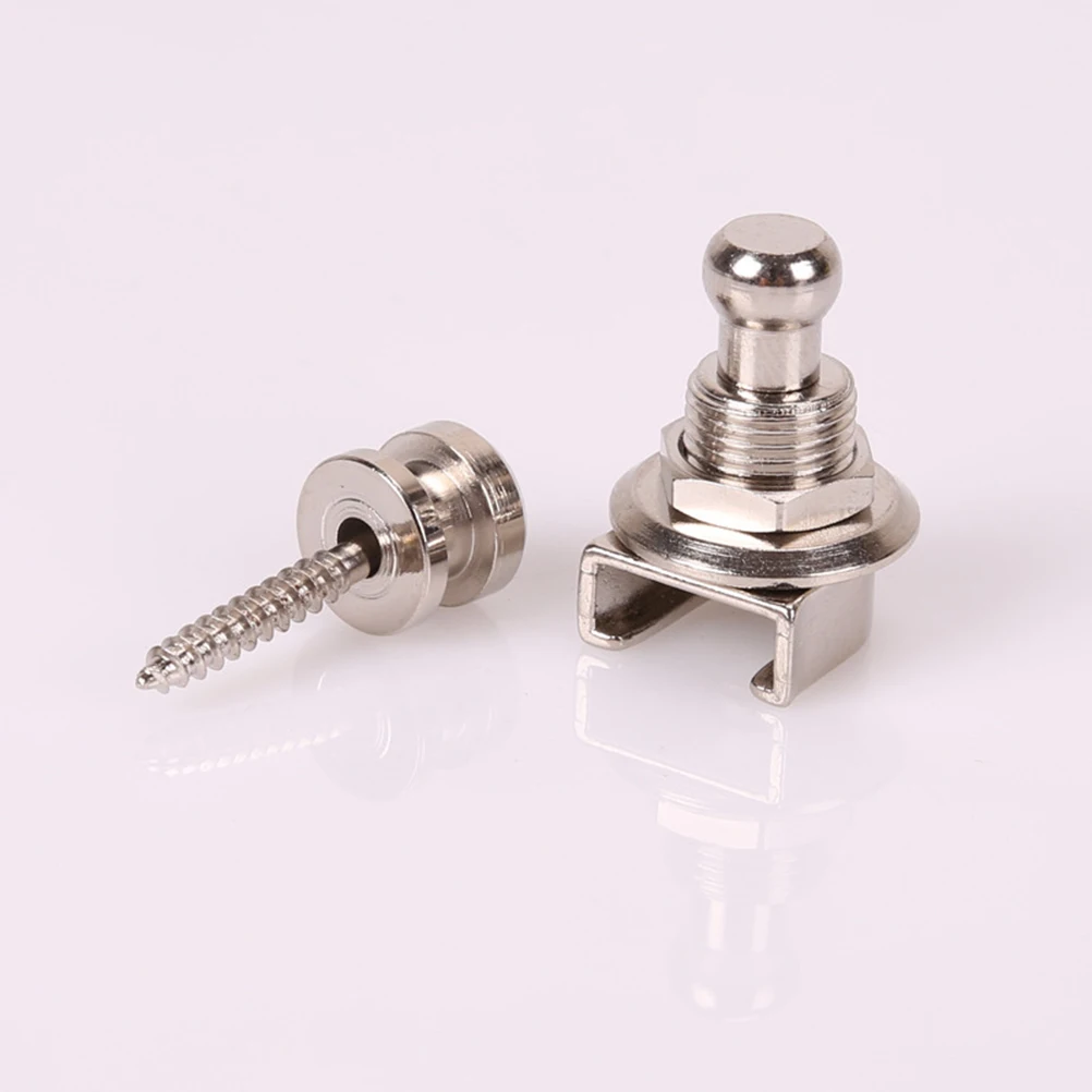 

2 Pcs Guitar Studs Strap Nail Bass Belt Nails Button Lock Anti- Buttons