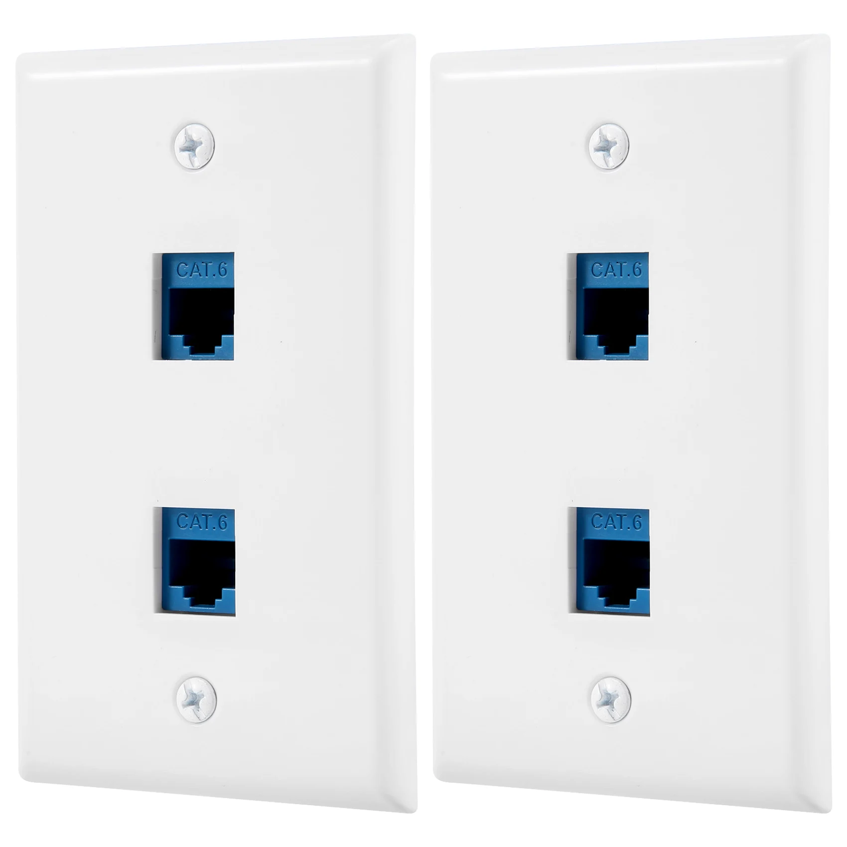 2-Pack Ethernet Wall Plate, RJ45 Cat6 Female To Female Jack Inline Coupler Face Plates Highly Recommended