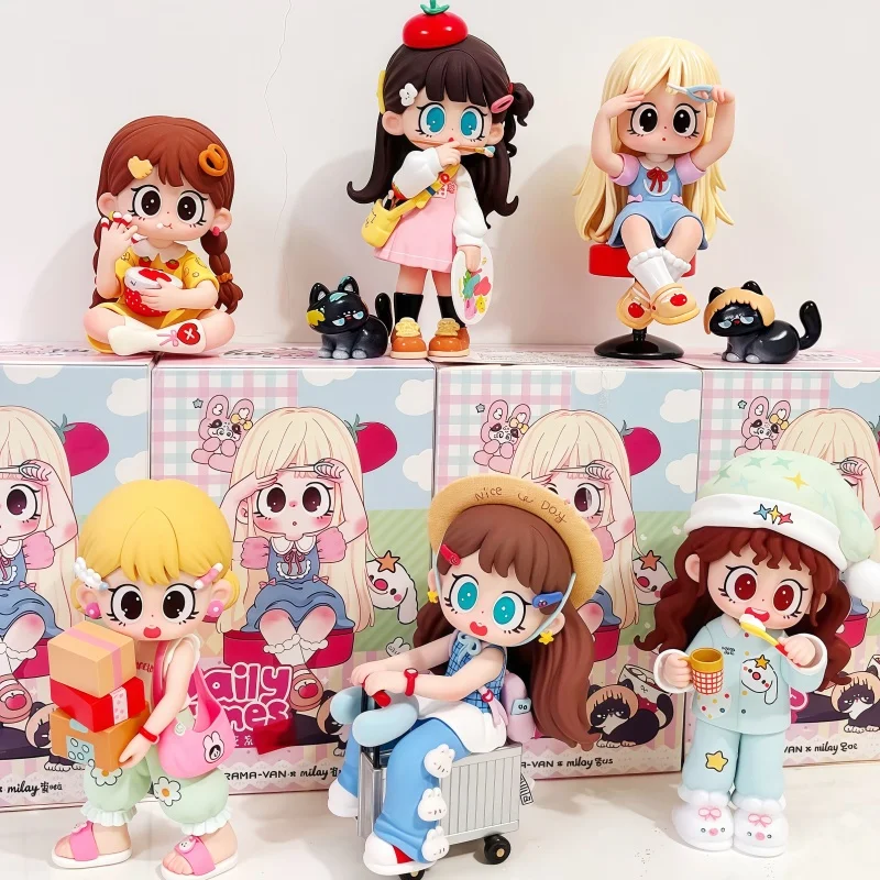 

New Hot Milay Daily Times Series Blind Box Toys Trendy Surprise Mystery Box Dolls Collection Cartoon Room Decoration Trendy Gift