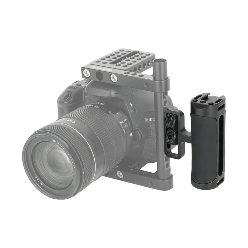N15R-Universal Side Handle Grip With Dual 1/4 In-20 Screw Mount For Left Right-Hand For Monitoe Camera Cage Handle Grip