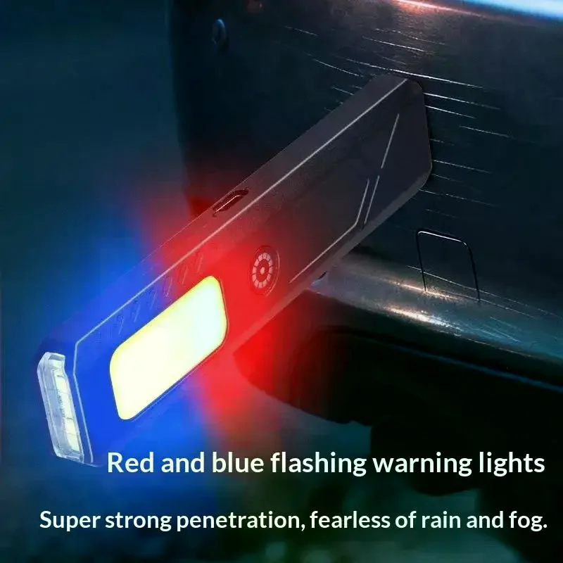1 Set Portable Mini Torch Outdoor Magnetic LED Flashlight TypeC Rechargeable Light Pocket Lantern Flood Work Lights With 6 Modes