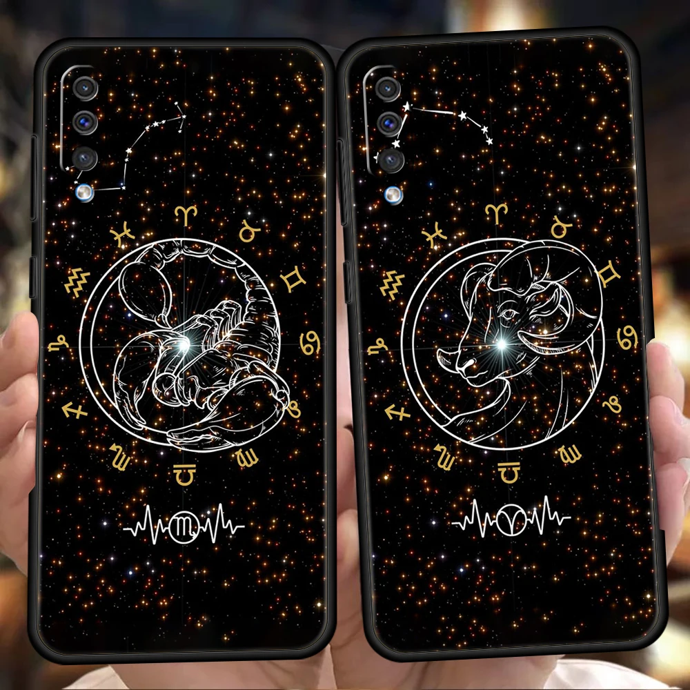 Cartoon Zodiac Phone Case for Samsung Galaxy A42 A22 A12 5G A02 A03 A04 A04S A50 A70 A10 A20 A30 Silicone Cover Shell Capas Bags