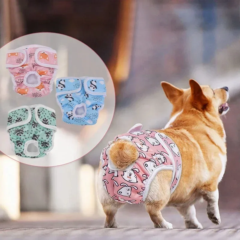 

1Pcs Dog Diapers Physiological Pant Puppy Women's Panties Shorts Underwear Washable Female Dog Diper Panties Pet Dog Cat Clothes