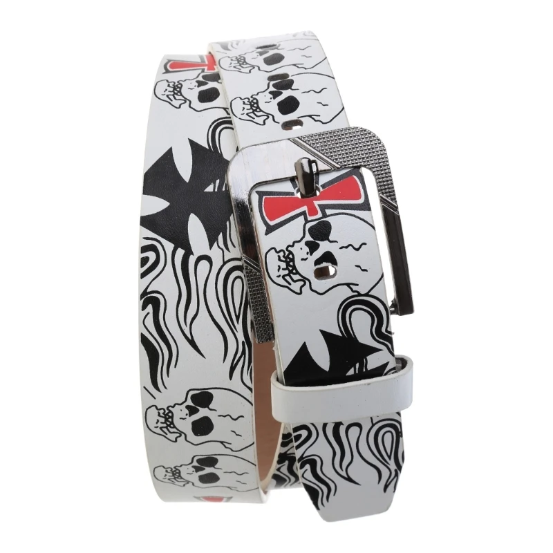 Vrouwen Taille Riem Schedelprint Mannen Riem Cool Punk-stijl Tailleband Mannen Cowboy Riemen Dropsale