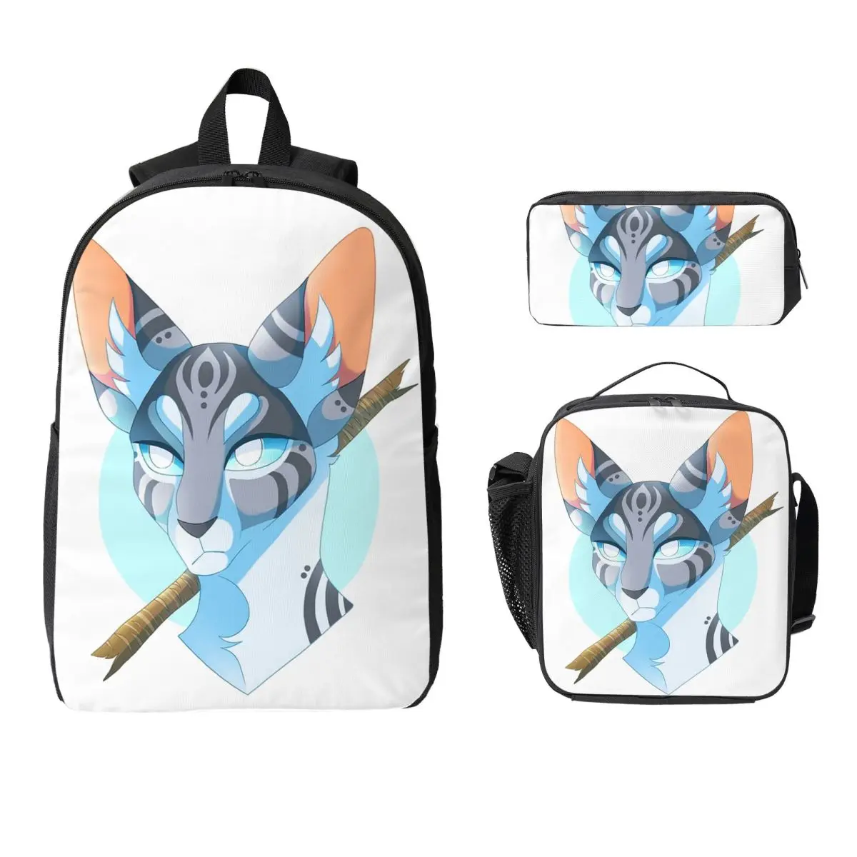 Jayfeather And Stick Backpack Student Boys Girls BookBag School Bag Laptop Shoulder Bags 3ps Insulated Lunch Bag Pencil Case
