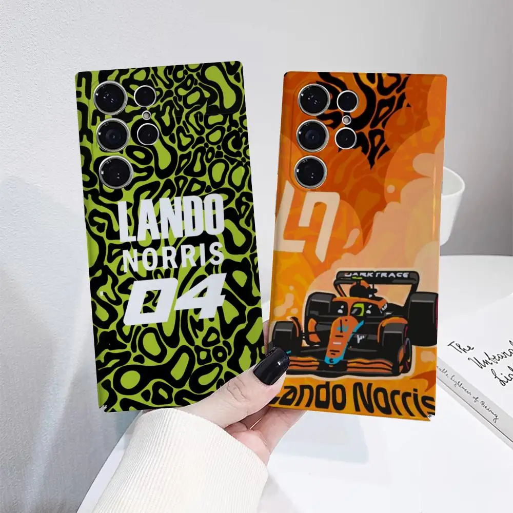 

Racing Driver L-Lando Norris Phone Case for Samsung S25 Film Shell GalaxyS24Ultra 23plus S22 21 A56 36 26 16 Luxury Cover