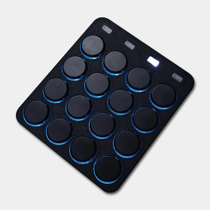 

QMK Customized Low Profile Mechanical Keyboard 4x4 16 Key Hot Swappable RGB Shortcut Keys MIDI Controller VIA Key Change