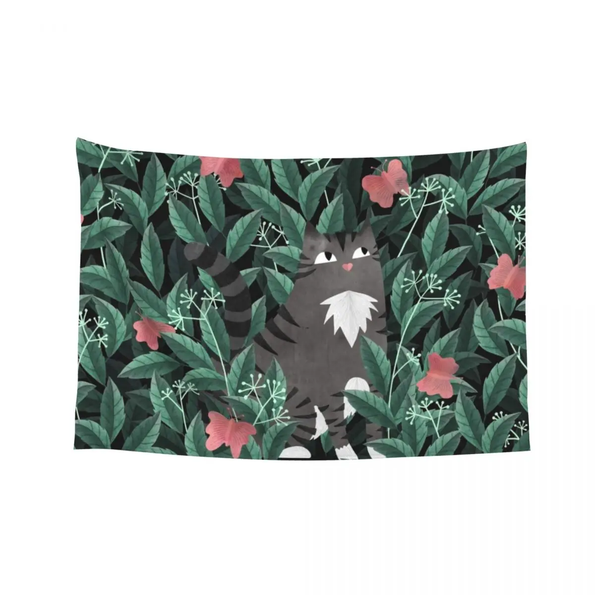 

Butterfly Garden (Tabby Cat Version) Tapestry Room Decorations Aesthetics Aesthetic Room Decors Room Decorations Tapestry
