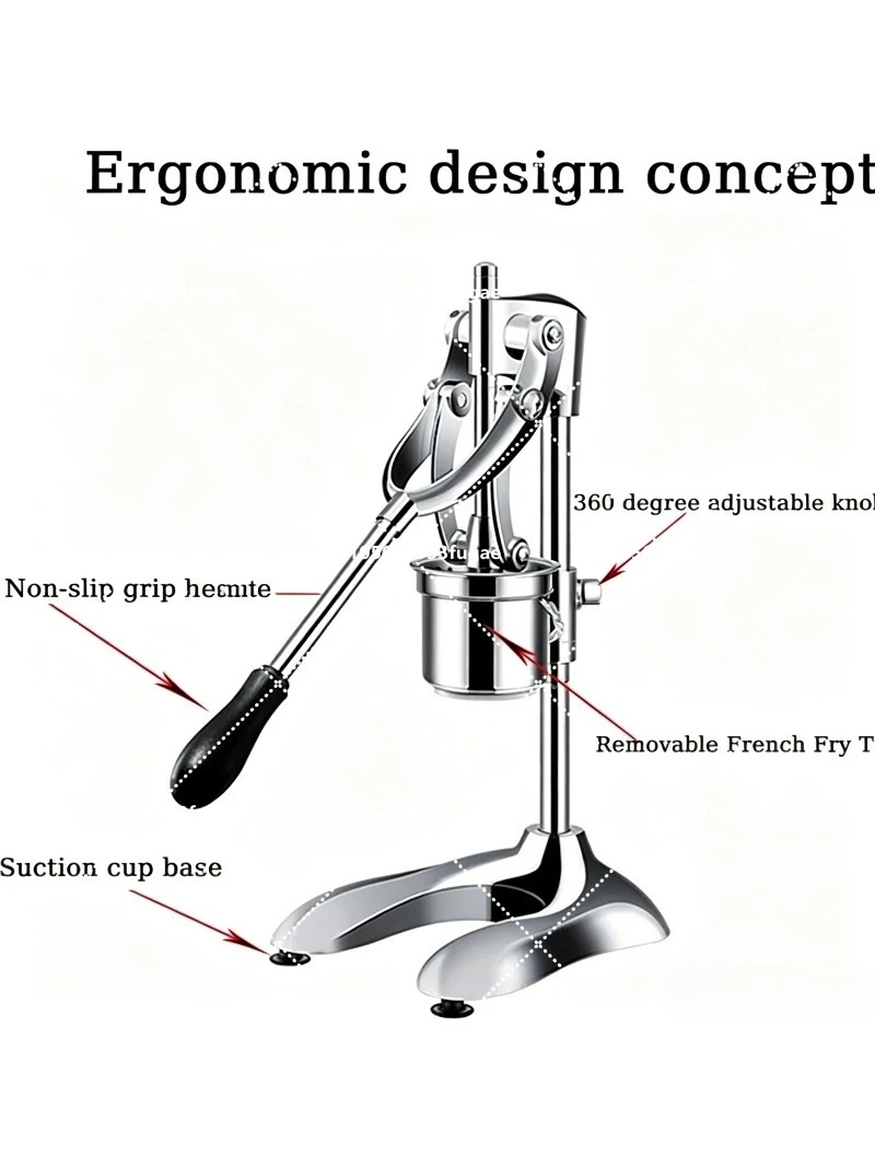 Manual Long French Fries Maker Cutter for Mashed Potatoes, Fried Chips & Super Long Fries