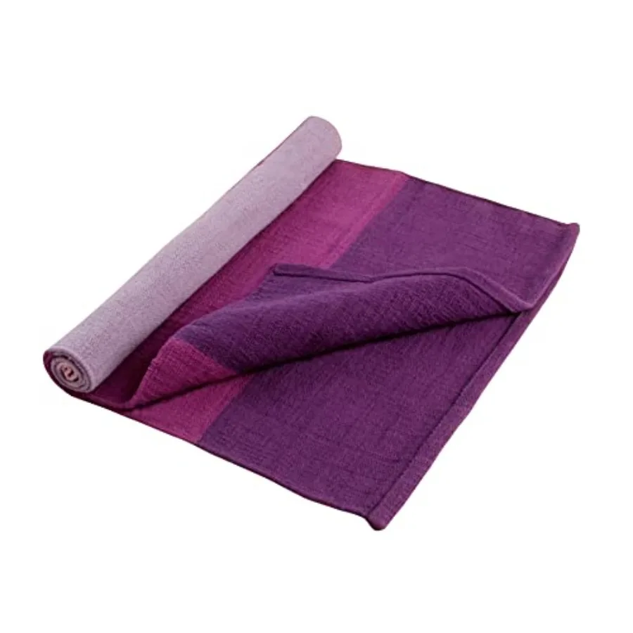 

Cotton Yoga Rug - Absorbent Grippy Tight Weave Ashtanga and Hot Yoga Rug Helps with Slippery Hands and Feet