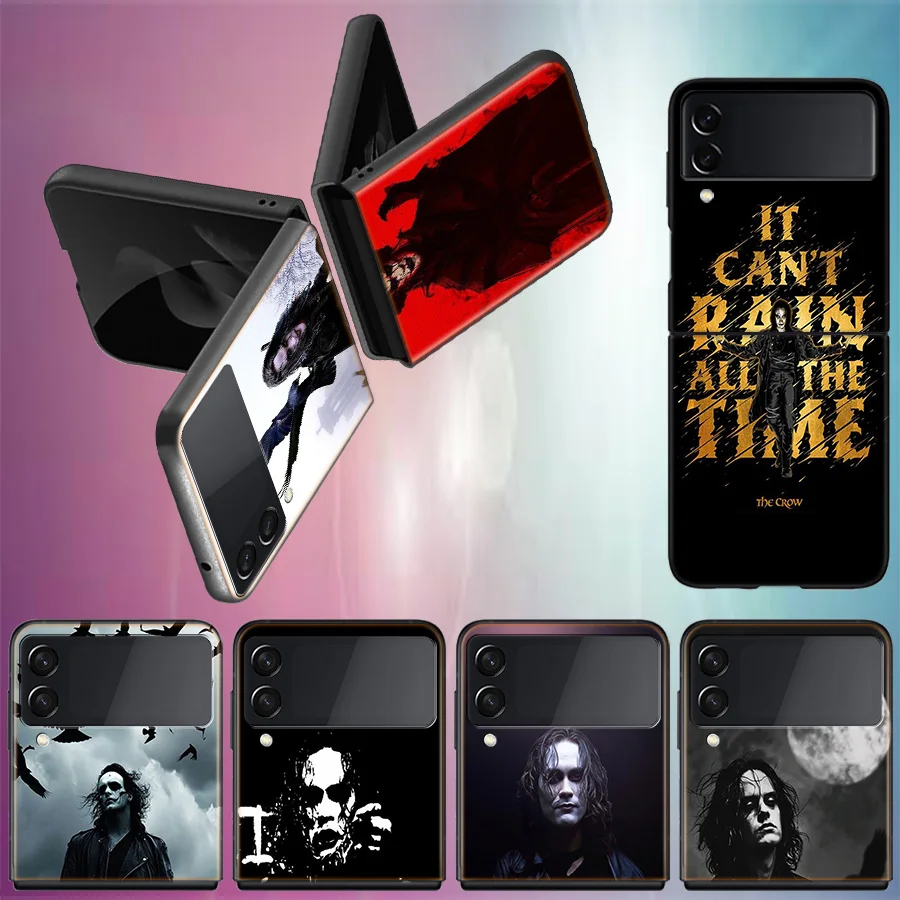 Movie THE C-CROW Phone Case For Samsung Z Flip 6 7 5G Galaxy Z Flip 5 4 3 5G Cases Shockproof Hard Cover TPU