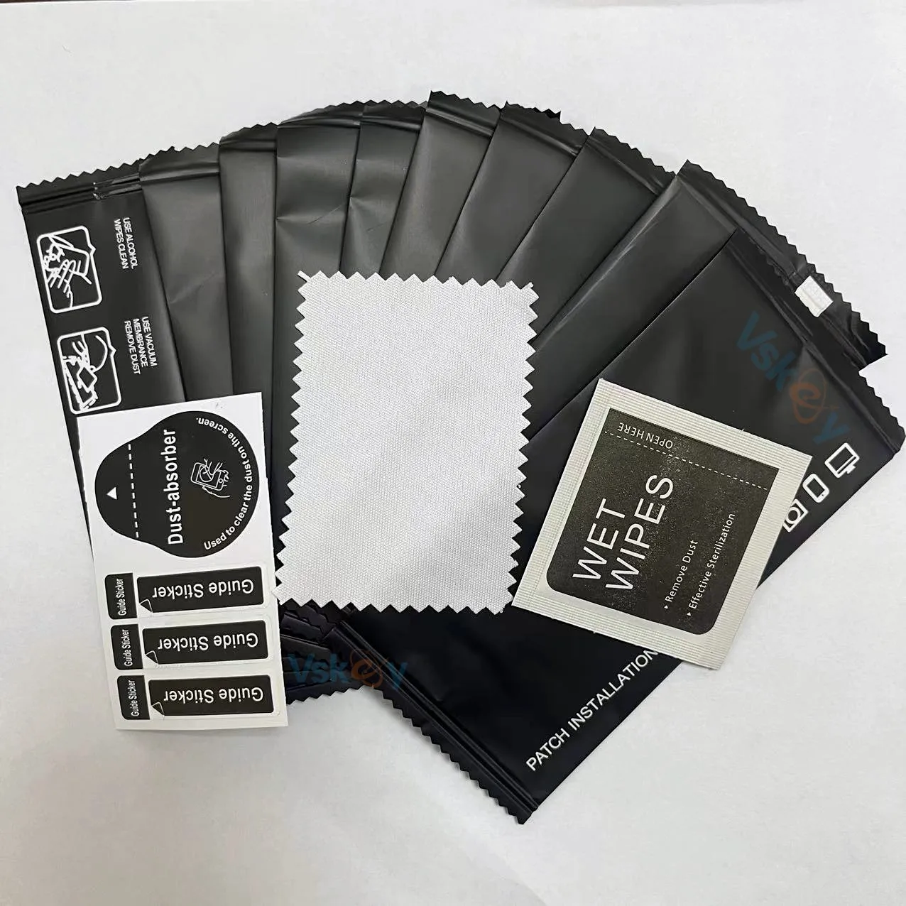 10PCS 3in1 Dry Wet Wipes Dust Removal Sticker Watch Phone Tempered Glass Screen Protector Camera Lens Film Cleaning Cloth Tools